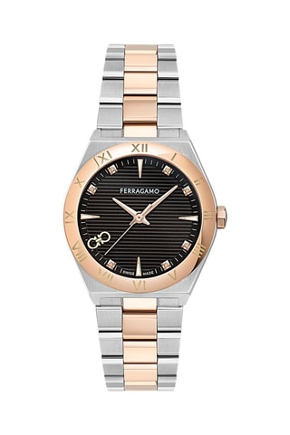 Relógio de quartzo banhado a ouro rosa