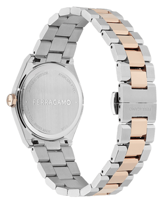 Relógio de quartzo banhado a ouro rosa