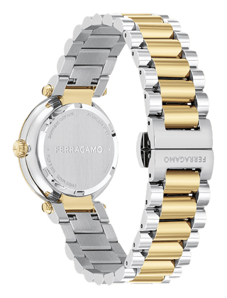 Relógio de quartzo em aço - Prateado e dourado