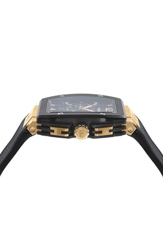 Montre à quartz en caoutchouc - Chronographe - Noir