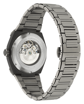 Relógio automático de aço - Cinzento