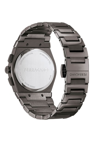 Doublé Ion Grijs Quartz Horloge - Chronograaf