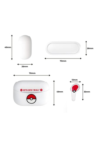 Auricolari wireless TWS - Bianco e rosso