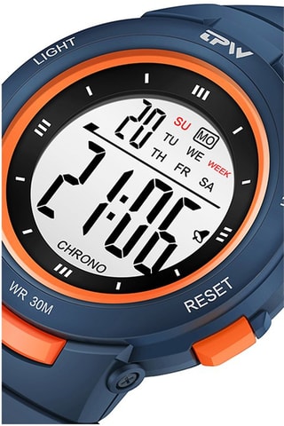 Siliconen Quartz Horloge Exia Stopwatch - Marineblauw