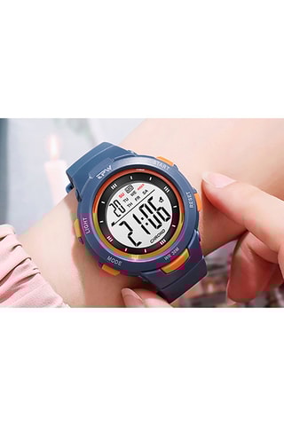 Siliconen Quartz Horloge Exia Stopwatch - Marineblauw