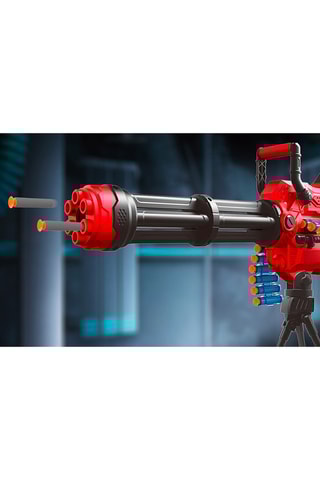 Mitragliatrice motorizzata raffica con 40 freccette Guerilla - Nero e rosso