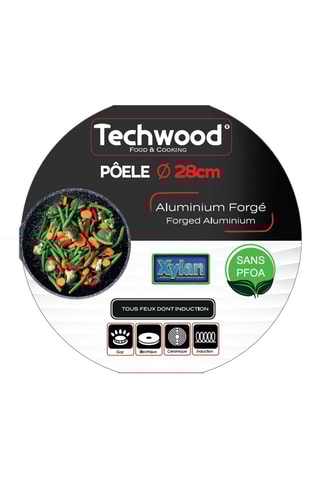 Poêle en aluminium forgé revêtement marbre Silver - 28 cm