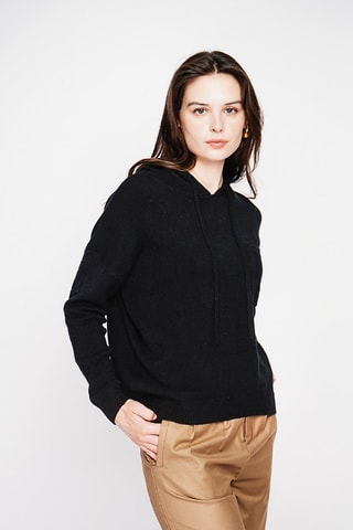 Maglia con cappuccio - Nero