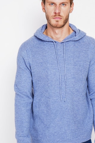 Maglia con cappuccio - Celeste