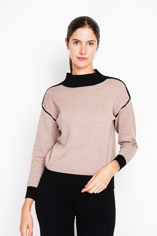 Maglia oversize - Beige melange