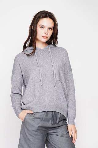 Maglia con cappuccio - Grigio