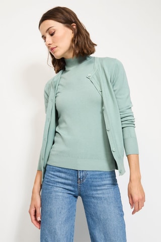 Maglia e cardigan in misto cashmere - Verde
