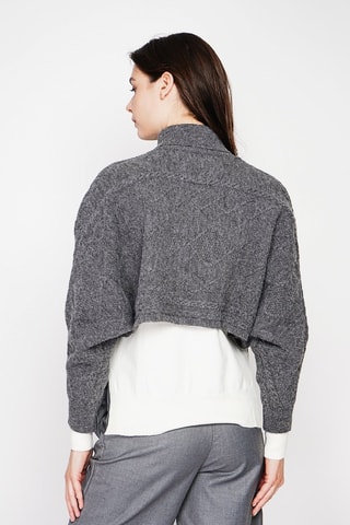 Pull court - Gris chiné