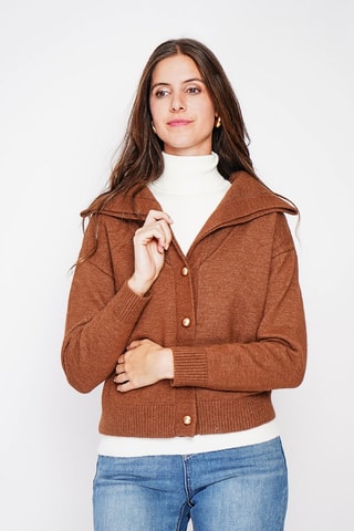Cardigan oversize - Marrone