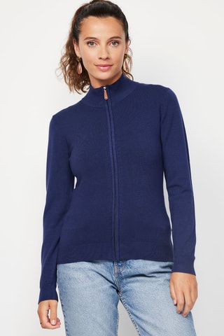 Cardigan in cashmere - Navy