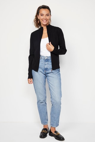 Cardigan in cashmere - Nero