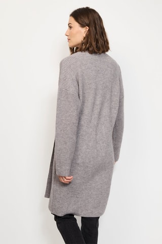 Cardigan lungo in misto cashmere - Grigio melange