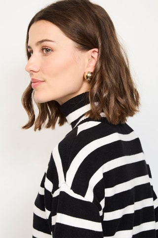 Tunica in misto cashmere - Nero e bianco