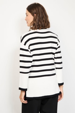 Tunica in misto cashmere - Bianco e nero