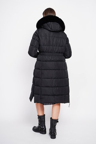 Piumino con cappuccio - Nero