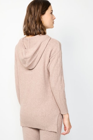 Maglia e pantaloni larghi a vita alta - Beige melange