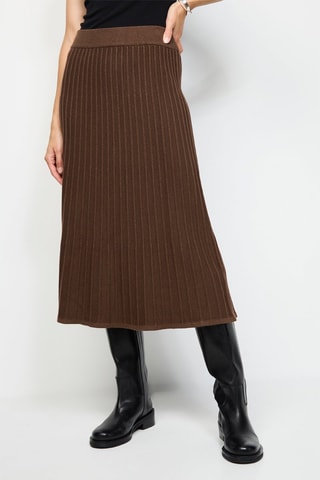 Jupe midi - Marron