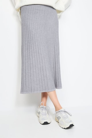 Jupe midi - Gris