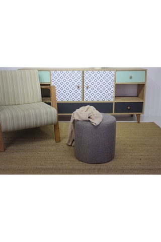 Pouf Silindir - Polyester et coton