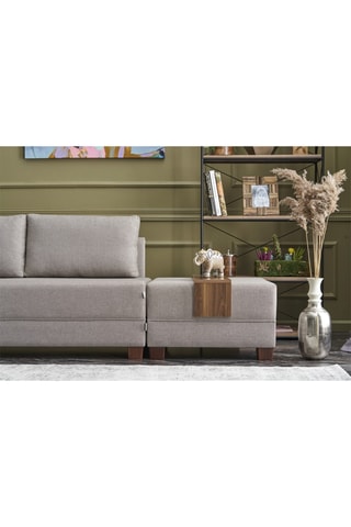 Canapé d'angle droit convertible Fly Crème