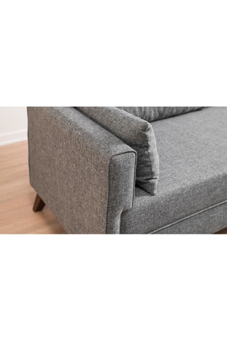 Canapé convertible Bella - Gris - 3 places - Couchage 150 x 190 cm