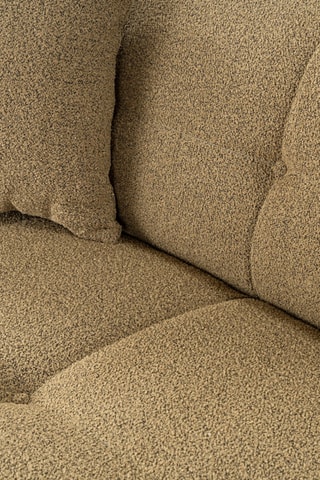 Canapé en hêtre Cady - Kaki - 3 places - Revêtement polyester