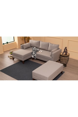 Canapé d'angle gauche convertible Bella Corner Taupe