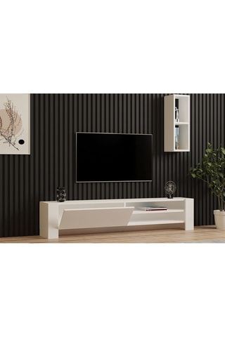 Meuble TV 2 abattants - 160 x 33 x 34 cm