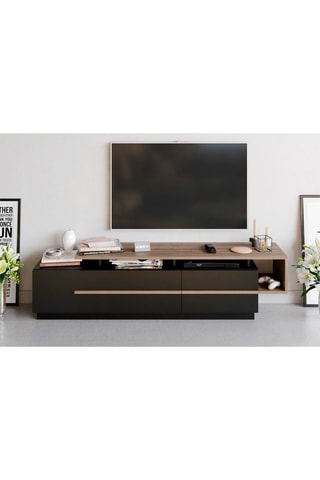 Meuble TV 2 abattants - 180 x 46,4 x 38,9 cm