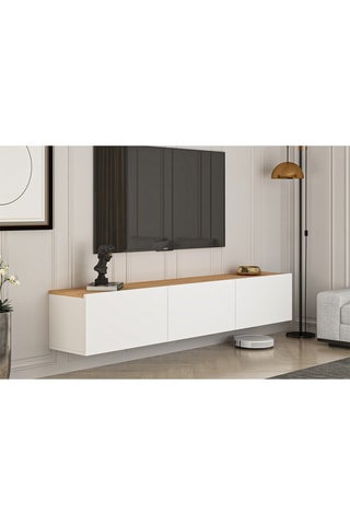 Meuble TV 3 abattants - 150 x 30 x 32 cm