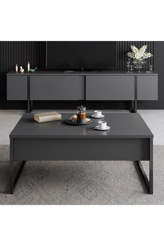 Meuble TV 2 abattants Luxe - 180 x 50 x 30 cm