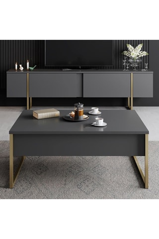 Meuble TV 2 abattants - 180 x 30 x 50 cm