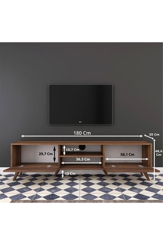 Meuble TV 2 abattants - 180 x 48,6 x 35 cm