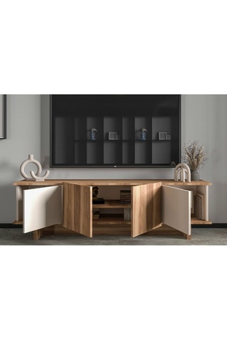 Meuble TV 4 portes Diana - 180 x 50 x 33 cm