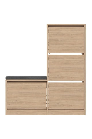 Meuble à chaussures 4 abattants  - 105 x 119 x 26 cm