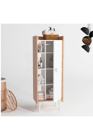 Meuble de salle de bain 1 porte - 50 x 140 x 30 cm