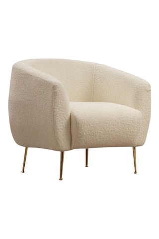 Fauteuil Eses - Crème - Revêtement en tissu