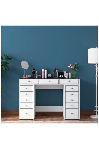 Coiffeuse 13 tiroirs - 120 x 79,8 x 44,5 cm