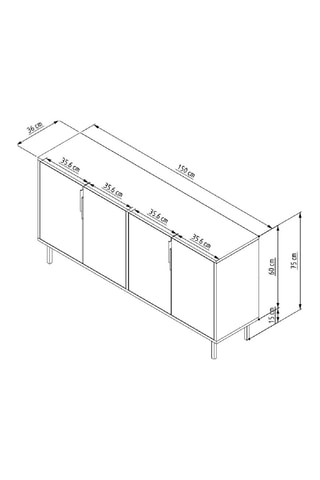 Console Zerra - 150 x 75 x 36 cm