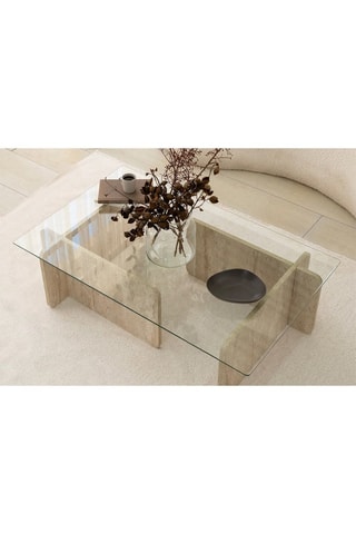 Table basse en verre Escape - 105 x 30 x 65 cm