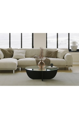 Table basse en verre - 90 x 30 x 90 cm