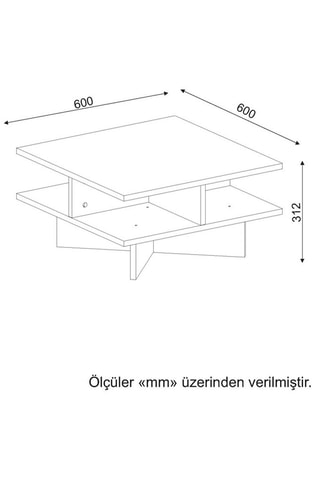 Table basse - 60 x 60 x 31,2 cm