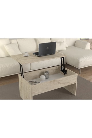 Table basse coffre Akilli - 90 x 44,8/67,6 x 52 cm