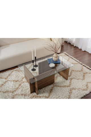 Table basse en verre Vetrino - 105 x 40 x 65 cm