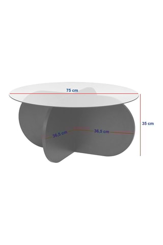 Table basse  en verre Aeris - 75 x 75 x 35 cm